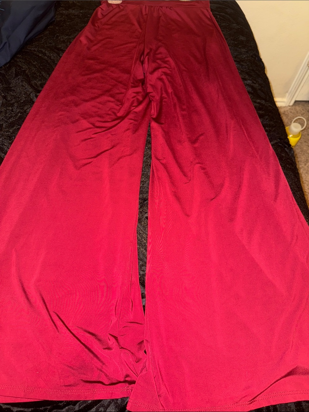 Wide Leg Red Lounge Pants